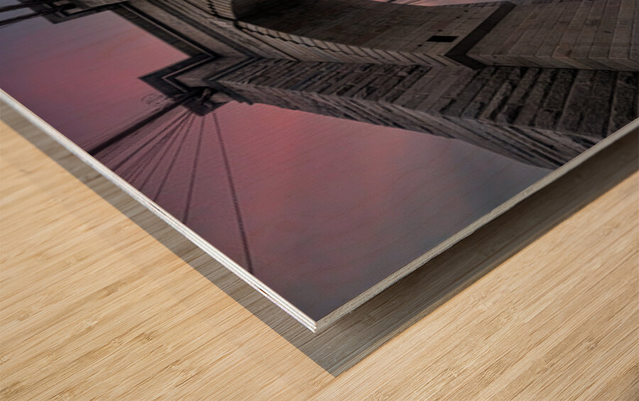 Sunset Through the Arches Wood print