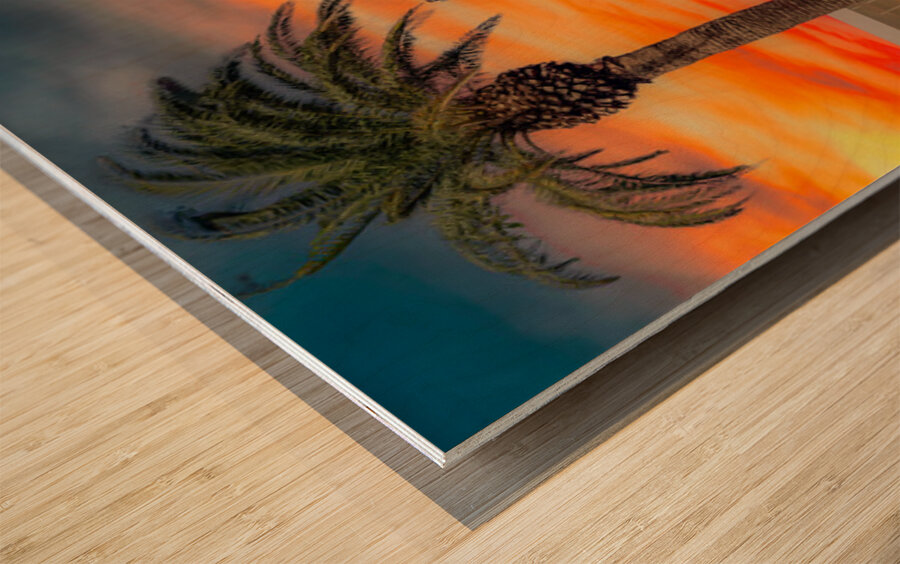 Neon Reverie Wood print