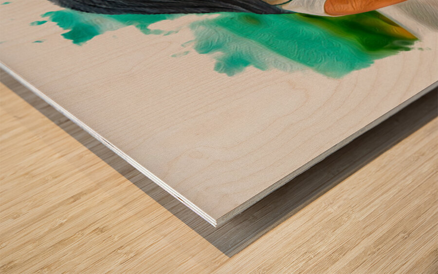 Beneath the Braids Wood print