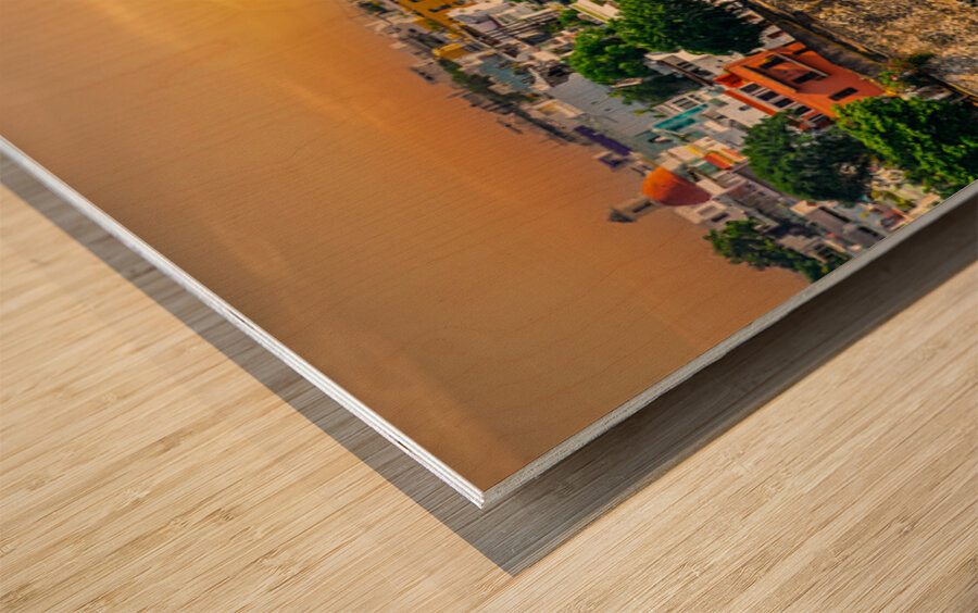 Sunset Over San Juan Soul Wood print