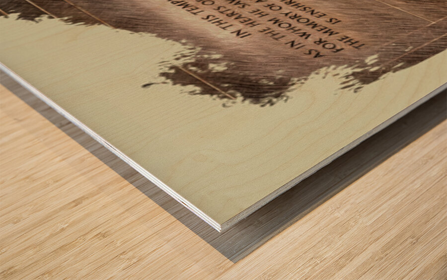 Temple of Resolve Wood print