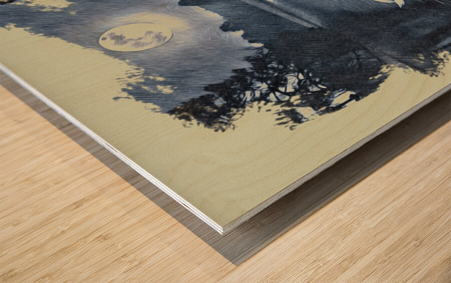 Moonlit Devotion Impression sur bois