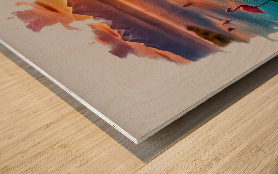 Whispers of the Sunset Tide Wood print