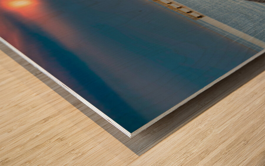 Solitude in the Rain Wood print