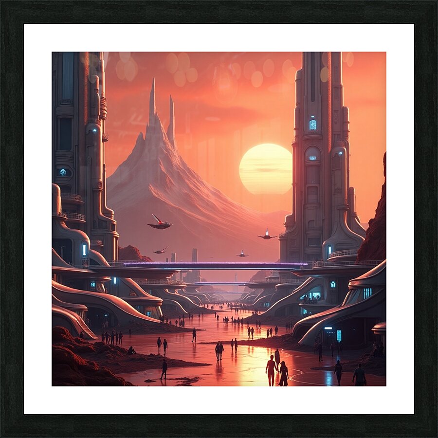 MARS CITY Picture Frame print