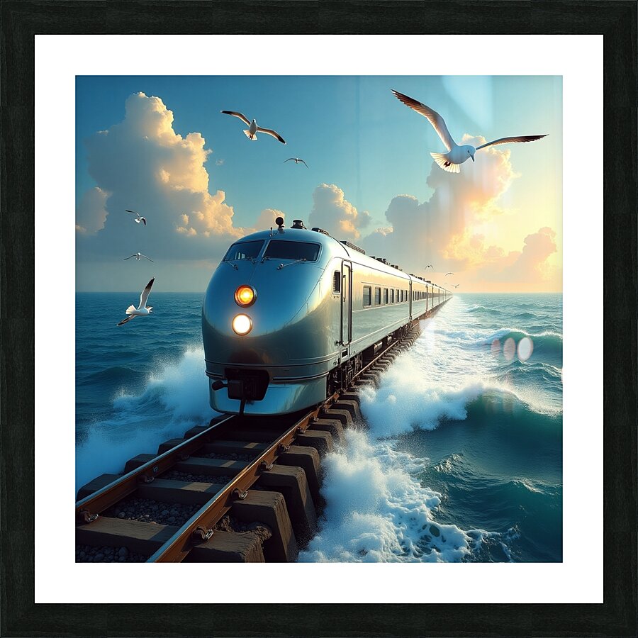 World train Picture Frame print