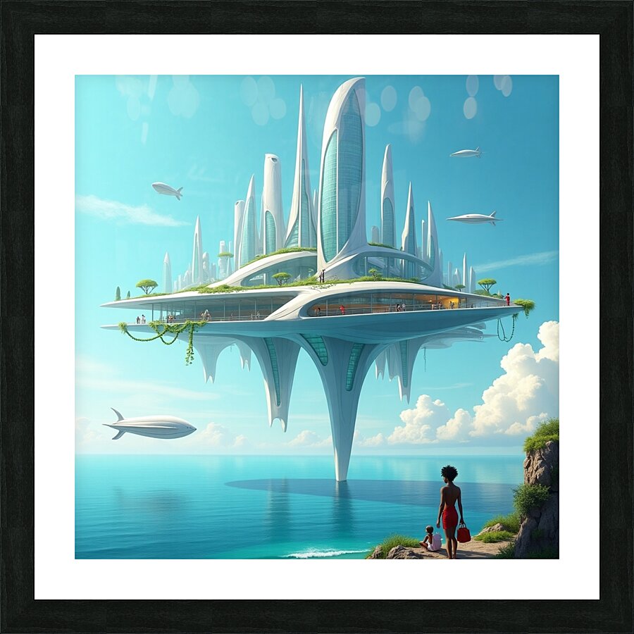 City of the wealthy Picture Frame print