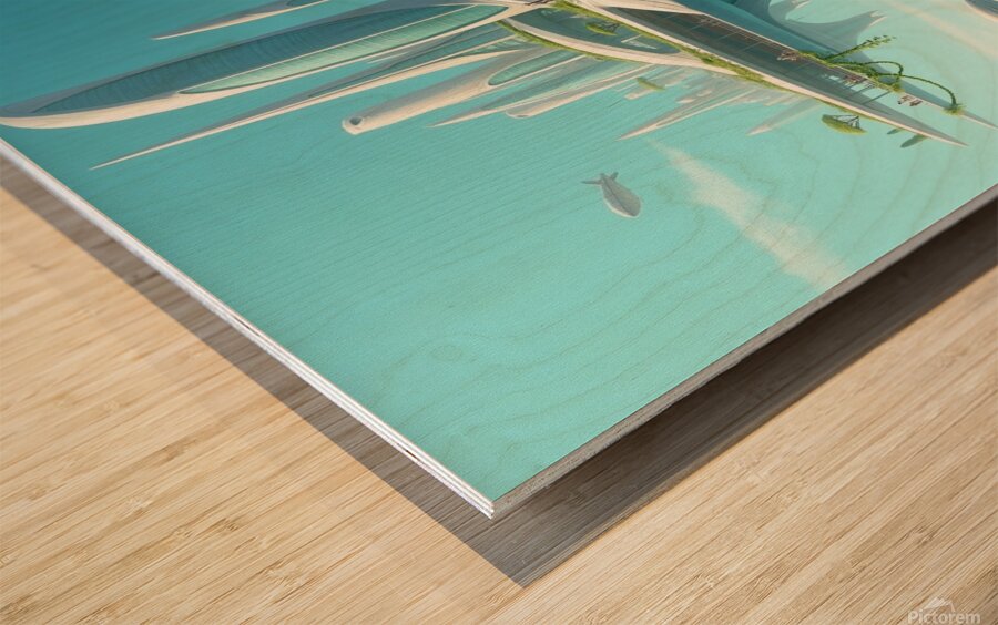 City of the wealthy Wood print