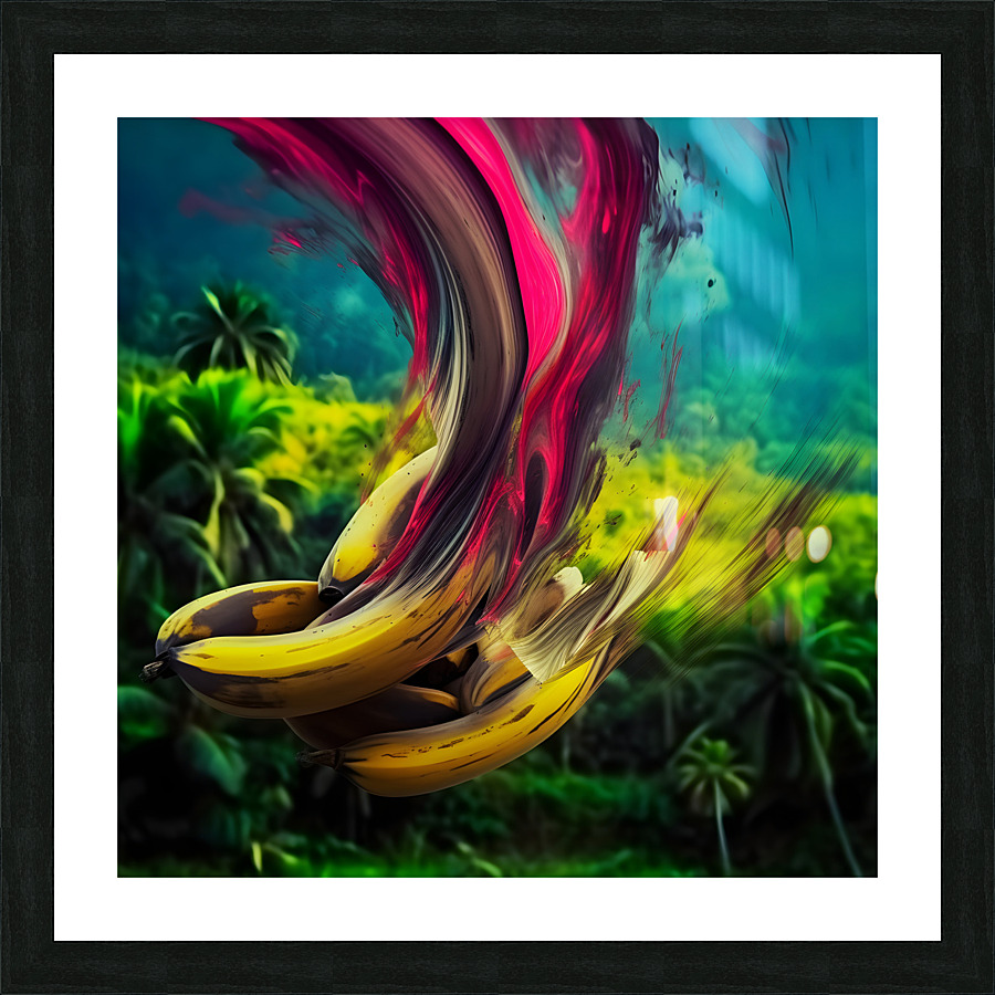 Royal Banana Abstract Picture Frame Printing