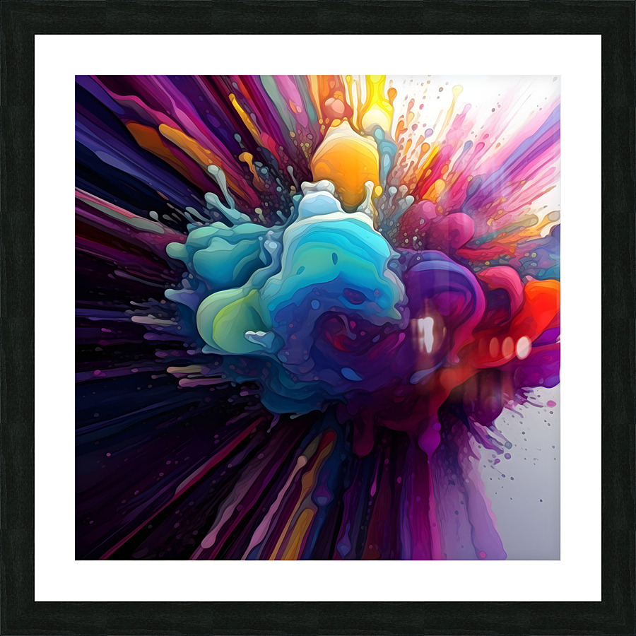 Fluid Rainbow Picture Frame Printing