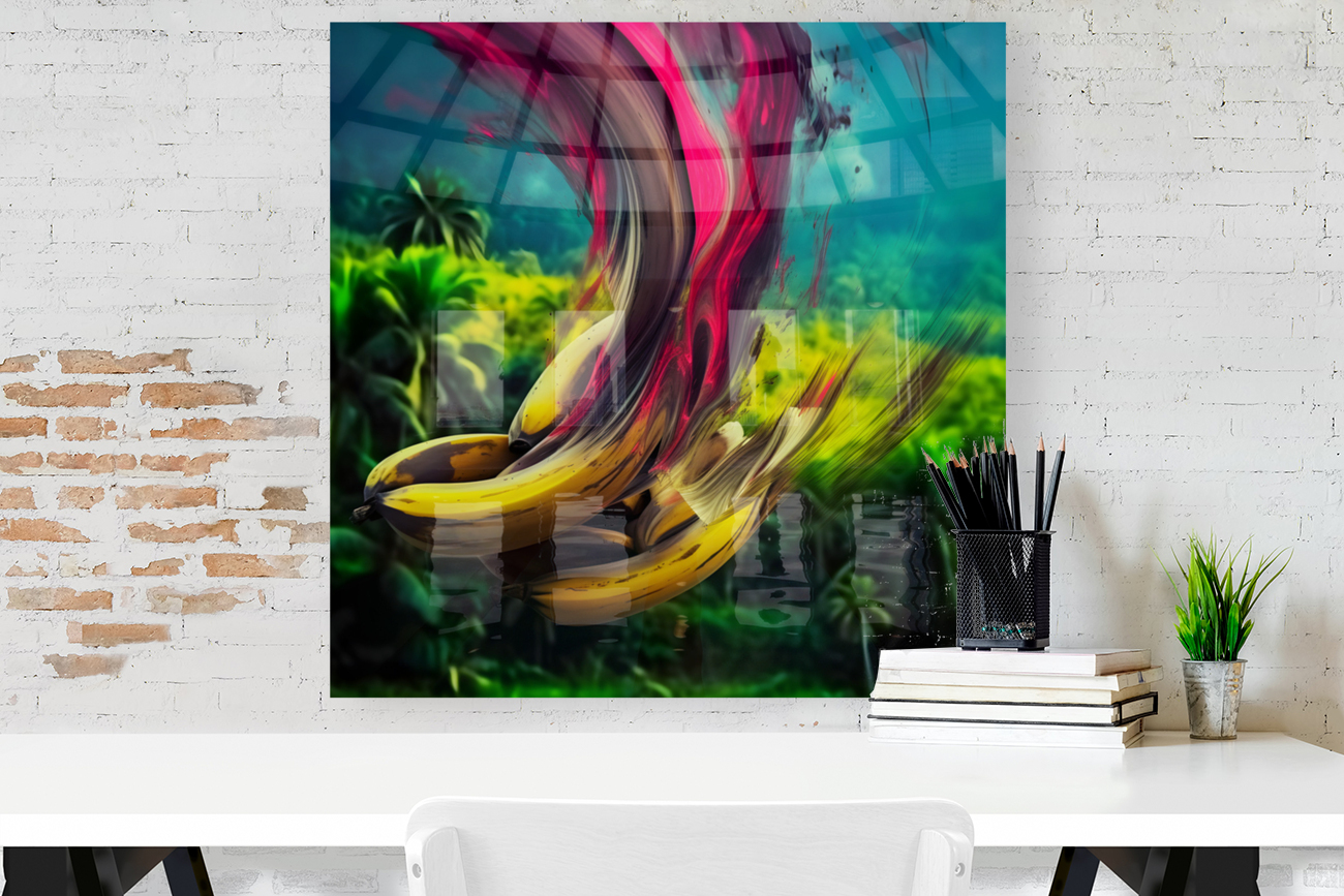 Royal Banana Abstract Reproduction
