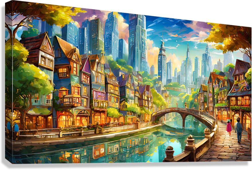 Urban Charm - GIA2401-0176-PIN Canvas Print