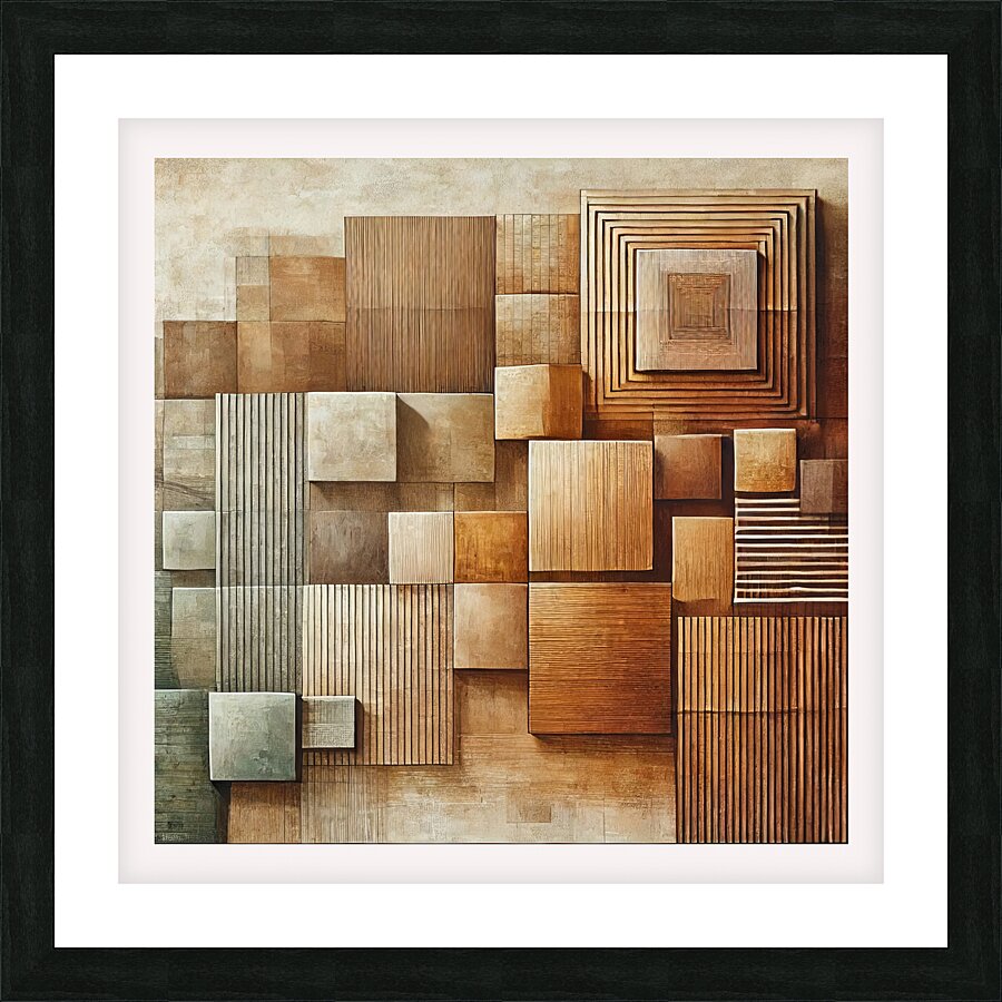 Textured Cubes - GIA2401-0282-ABS Picture Frame print
