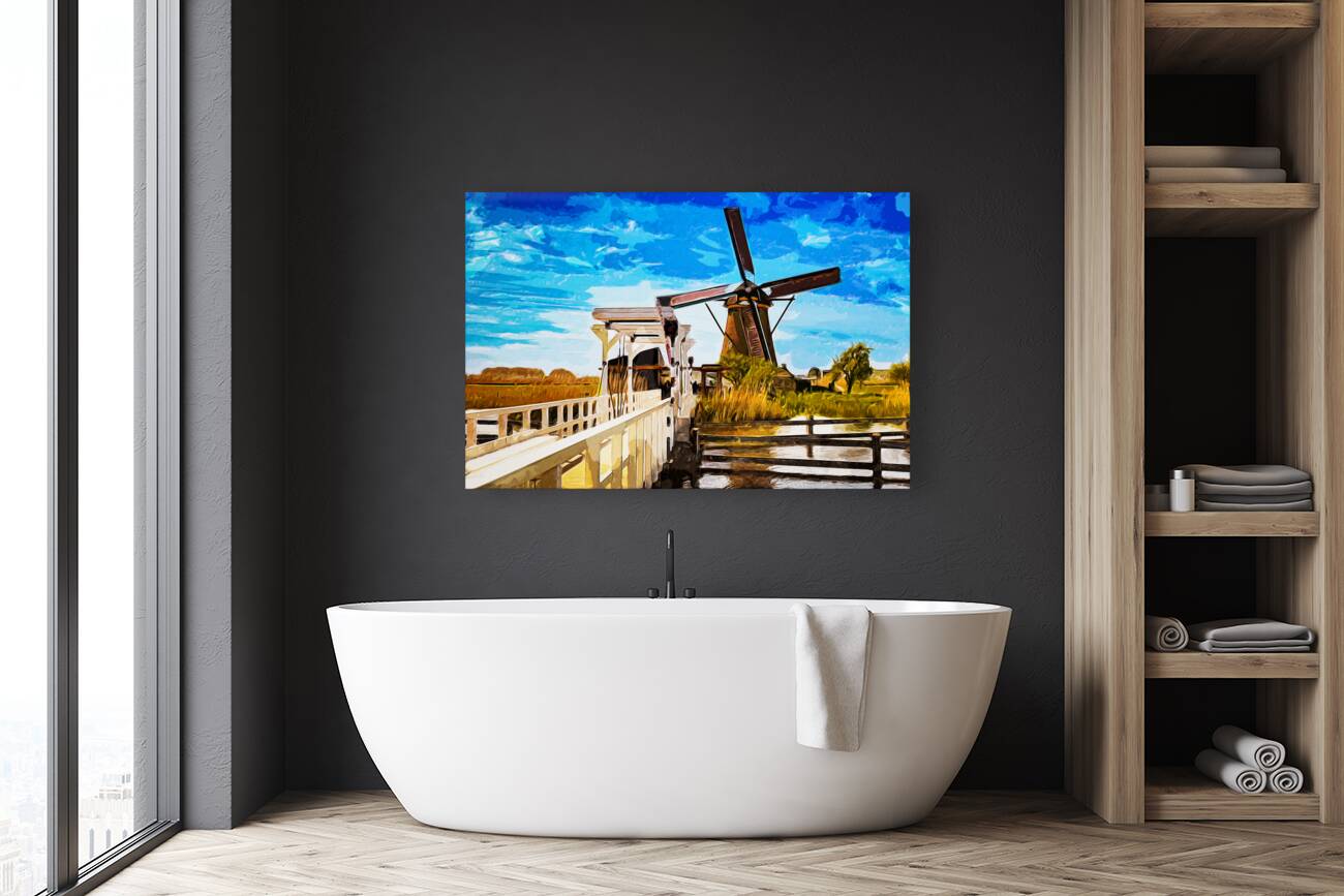 Bridge to Kinderdijk - CR2305-9281-WAT Reproduction
