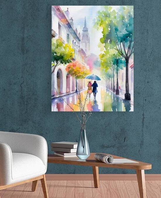 Watercolor Walk - GIA2401-0199-WAT by JordiCarrio