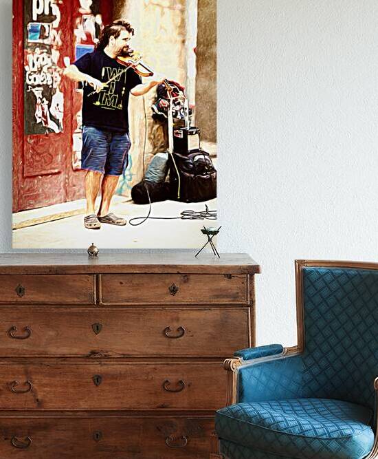 Urban Violinist - C1509-2927-OIL by JordiCarrio
