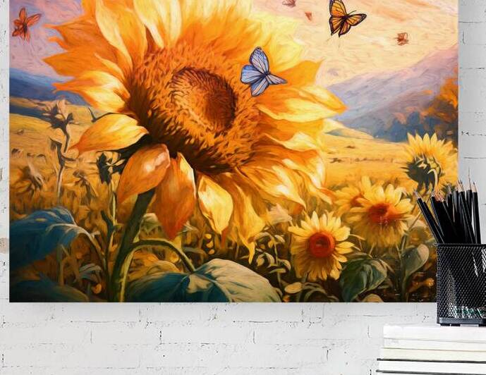 Radiant Sunflowers - GIA2401-0243-OIL by JordiCarrio