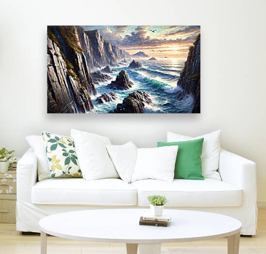 Sunset on Cliffs - GIA2401-0246-OIL by JordiCarrio