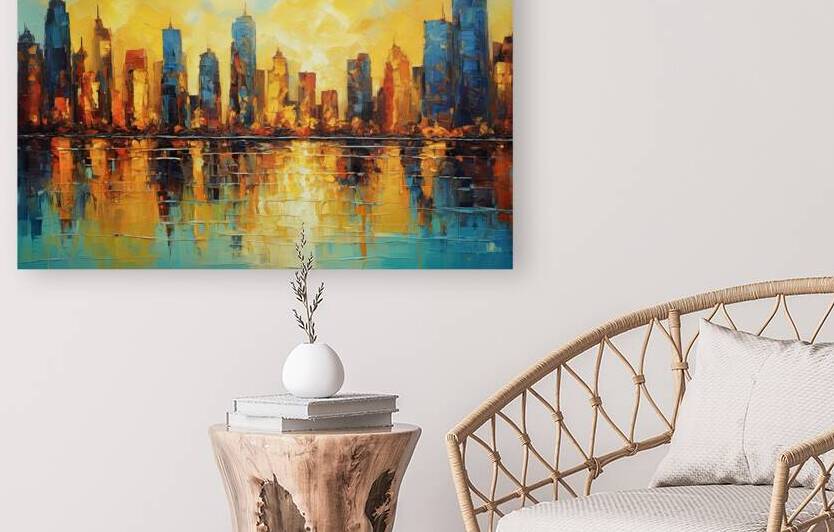 Golden Skyline - GIA2401-0354-OIL by JordiCarrio