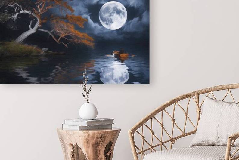Night Under the Moonlight - GIA2401-0376-OLEO by JordiCarrio