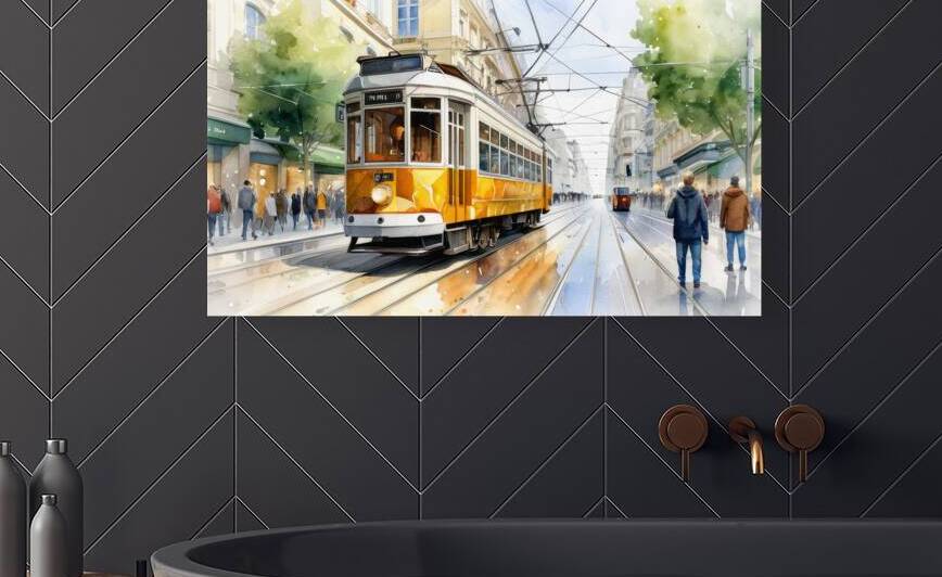 Tram in the City - GIA2401-0414-WAT by JordiCarrio