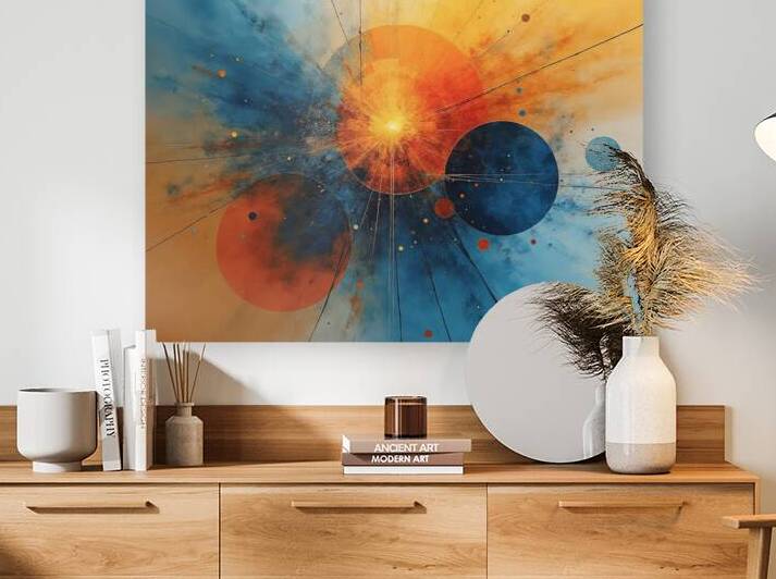 Cosmic Origin: Abstract Canvas   GIA2501 0430 OIL by JordiCarrio