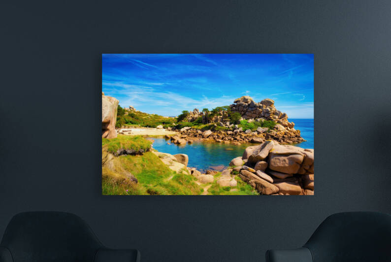 Mystical Pink Granite Rocks - C1506-1743-GLA by JordiCarrio
