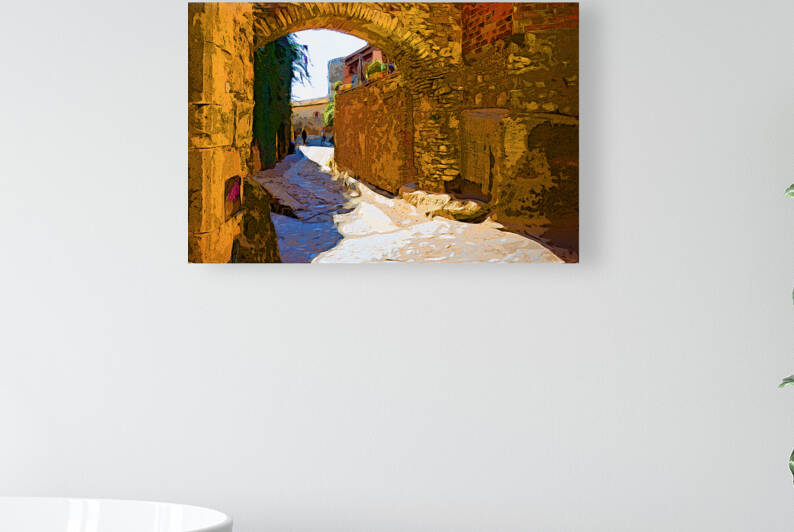 Arch of the street Peratallada - C1610-7676-WAT by JordiCarrio