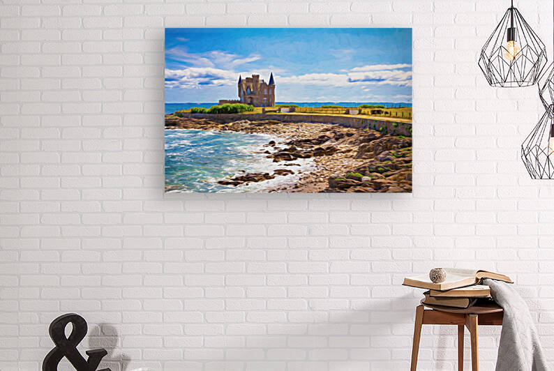 Quiberon peninsula tip castle - C1506-2115-OIL by JordiCarrio