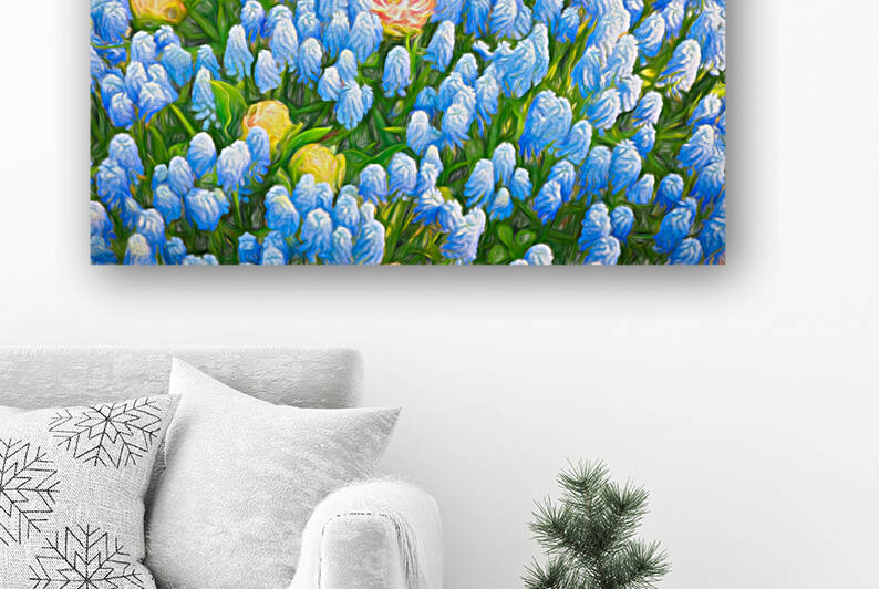 Blue flowers for decoration - CR2305-9172-OIL  by JordiCarrio