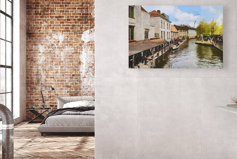 Bruges canal jetty - CR2304-8974-OIL by JordiCarrio