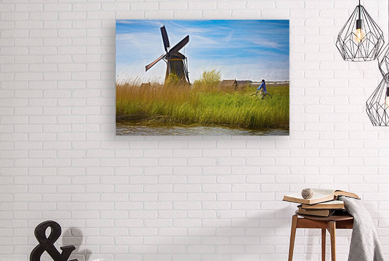 Springtime Charm in Kinderdijk - CR2305-9242-OIL by JordiCarrio