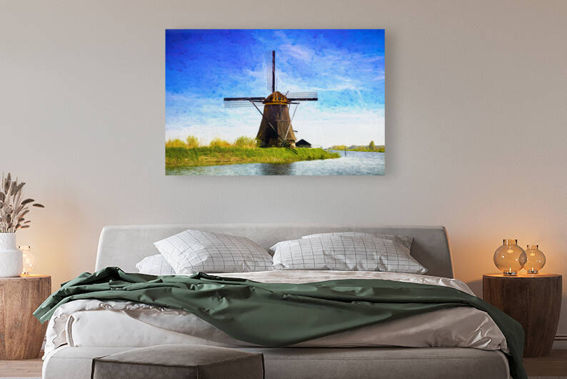 Windmills in Kiderdijk - CR2305-9258-OIL by JordiCarrio