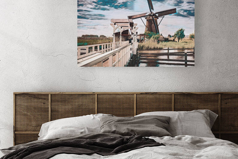 Wooden Bridge and Mill - CR2305-9281-REMIX by JordiCarrio