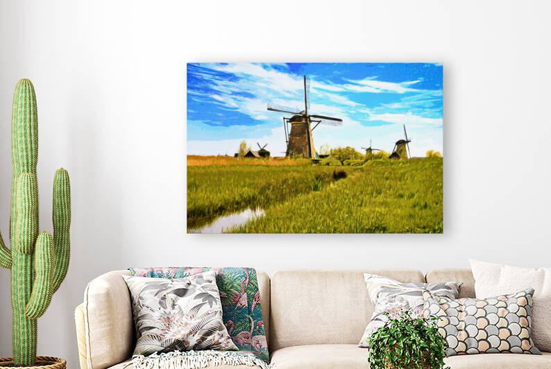 Windmills in the grasslands - CR2305-9289-WAT by JordiCarrio
