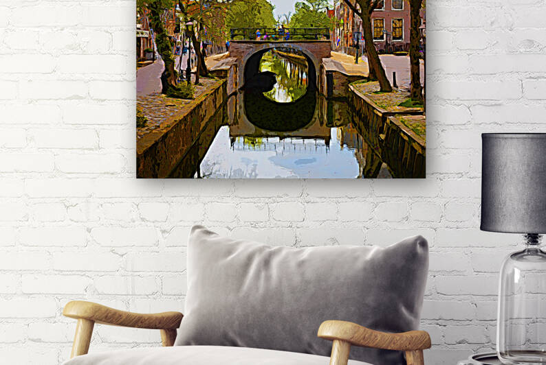 Bridge over the Edam canal - CR2305-9323-WAT by JordiCarrio