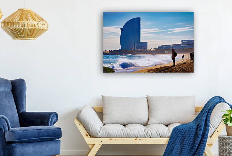 San Sebastian Beach in Barceloneta - C1701-8447-GLA by JordiCarrio
