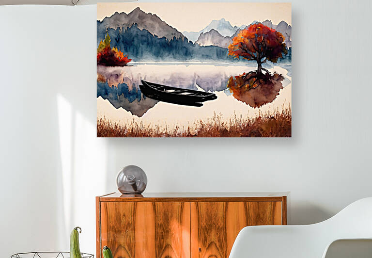The lake in autumn - GIA0823-1023-WAT by JordiCarrio