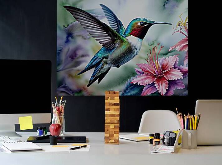 Hummingbird flying - GIA-2309-1070-ILU by JordiCarrio