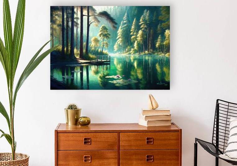 Reflections of Aquatic Serenity - GIA-2310-1103-OIL by JordiCarrio