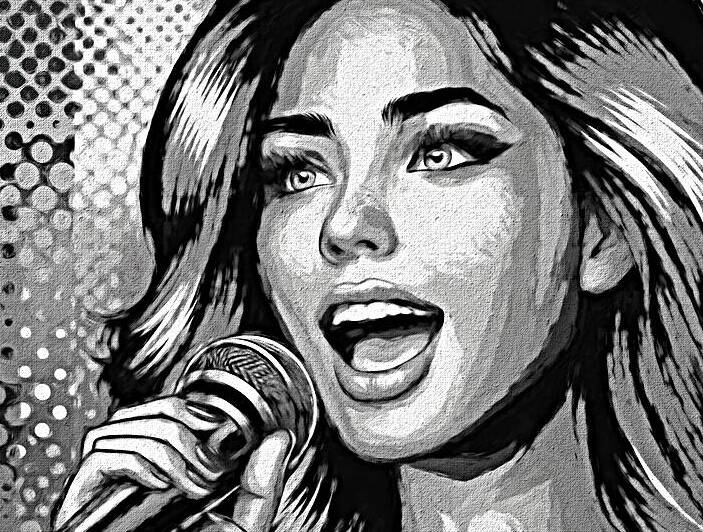 Singer in gray range - GIA-2310-1111-OIL by JordiCarrio
