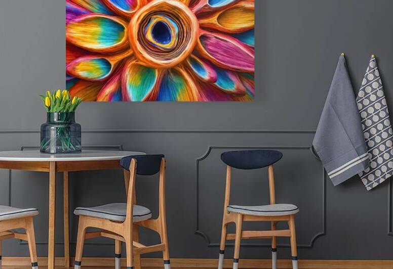 Colorful floral vortex - GIA-2310-1116-OIL by JordiCarrio
