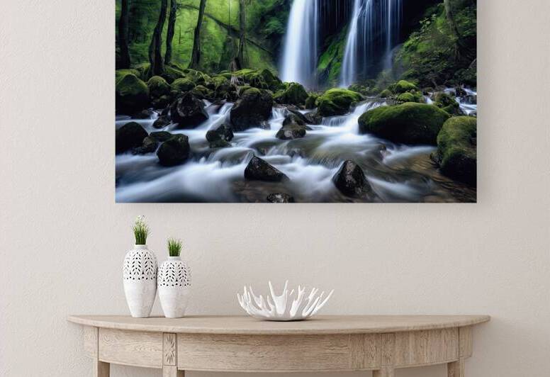 Waterfall in the ancient forest - GIA-2310-1119-PIN by JordiCarrio