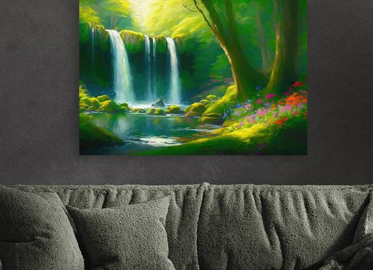 Waterfall in the enchanted forest - GIA-2310-1120-OIL by JordiCarrio