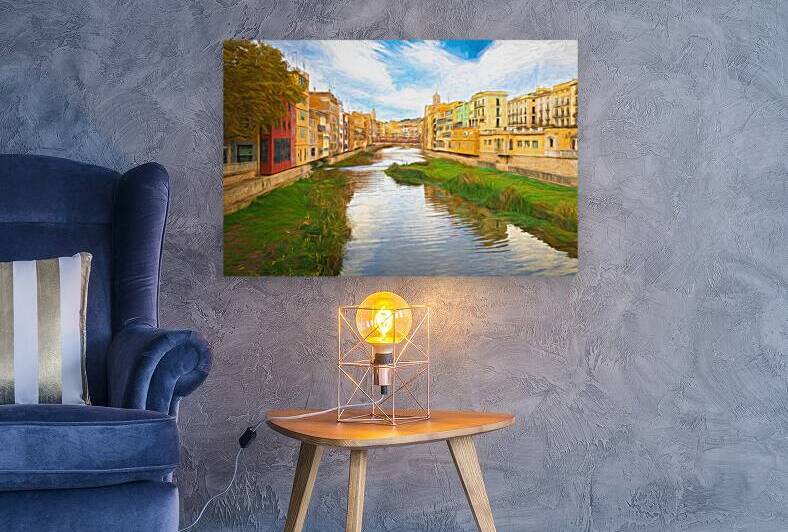 Flow of history in Girona - CR2111-6217-OIL by JordiCarrio