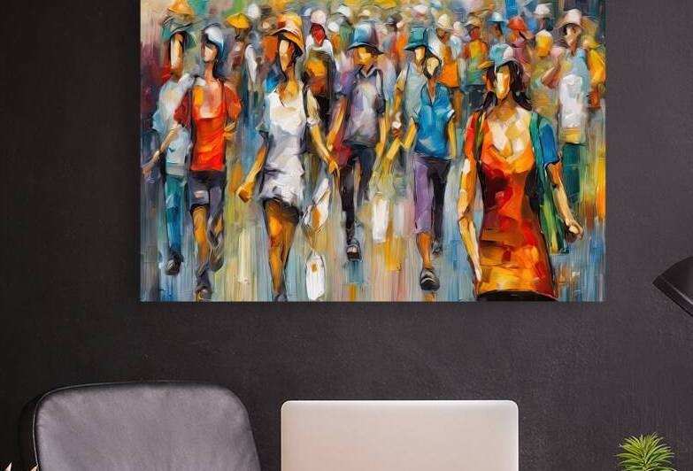 Urban Rhythm in Brushstrokes - GIA-2310-1130-OIL by JordiCarrio