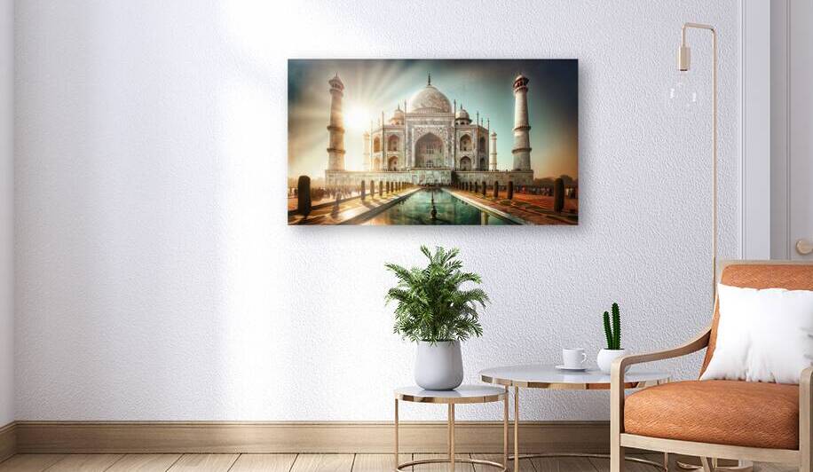 Sunset at Taj Mahal - GIA2401-0100-PIN by JordiCarrio