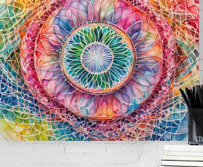 Watercolor Mandala - GIA2401-0102-WAT by JordiCarrio