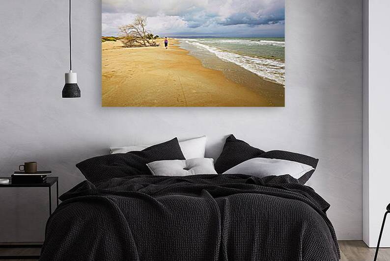 Walking on the desert beach - CR2206-7834-OIL by JordiCarrio