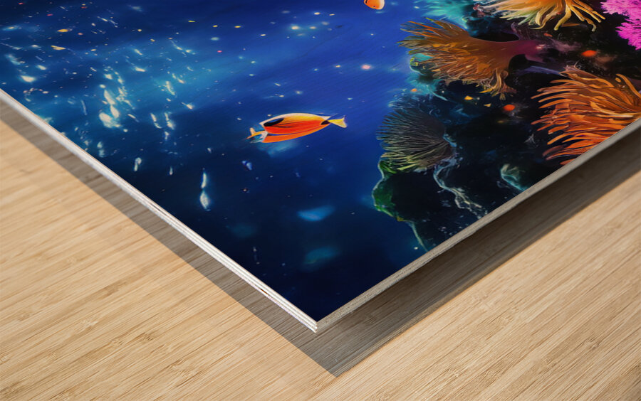 Coral Domain - GIA2401-0197-REA Wood print